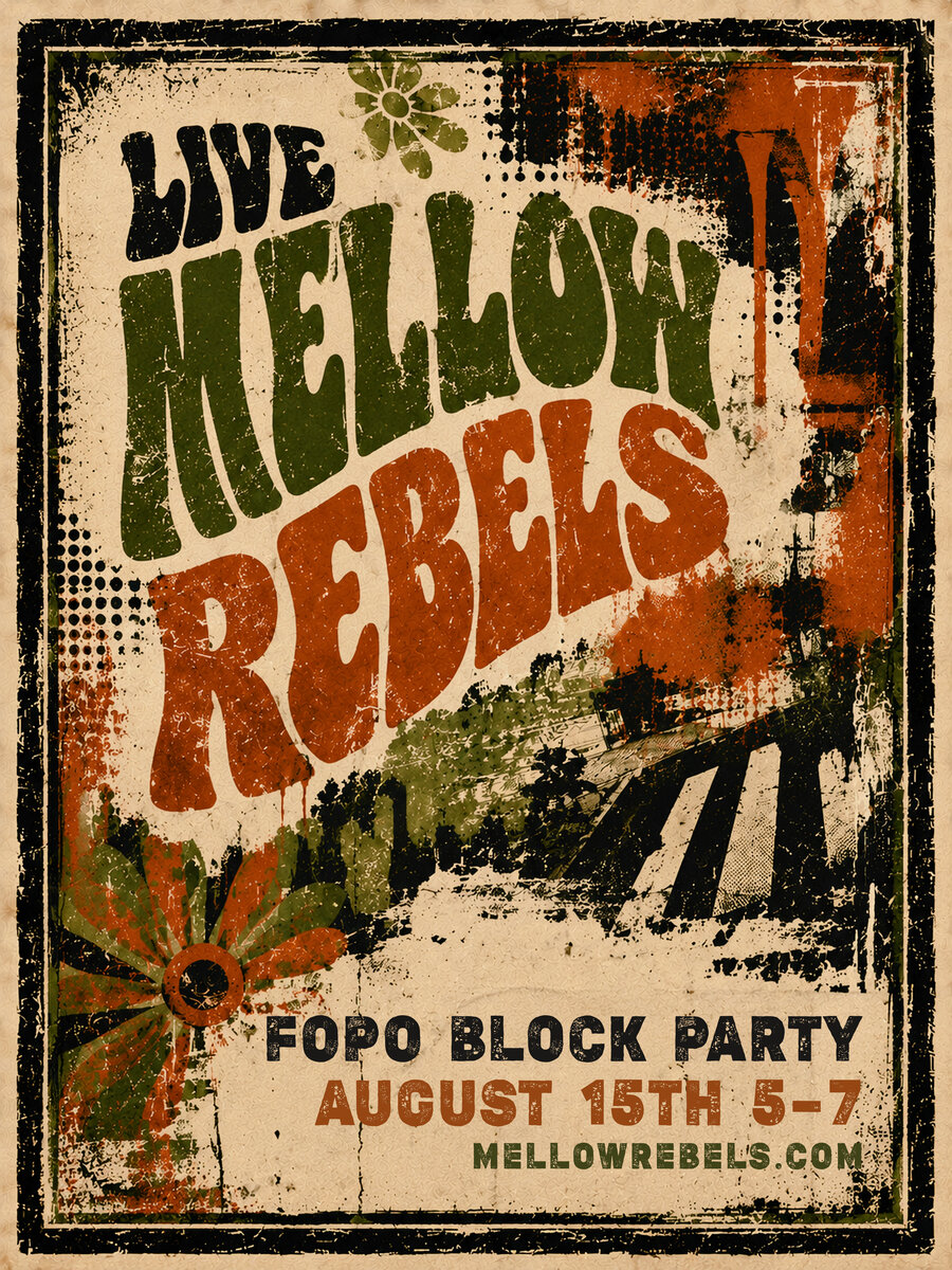 Mellow Rebels — FOPO Block Party, August 15, 5–7 PM